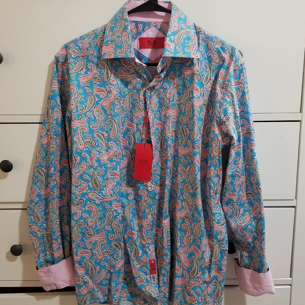 Paisley style button up shirt
